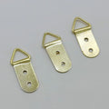 41x15mm Triangular Ring Double-hole Iron Metal Gold Brass-plated Photo Picture Frame Hanger Wall Hook with Box
