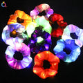 QIYUE  LED Light Satin Scrunchies Chouchou Night Flash LED Hair Tie Band Ponytail Holder