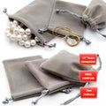 Premium Custom Microfiber Velvet Drawstring Bags Small Soft Necklace Jewelry Packaging Container with Dust Protection