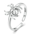 Dating Party Jewelry 925 Sterling Silver Adjustable Open Spider Finger Ring