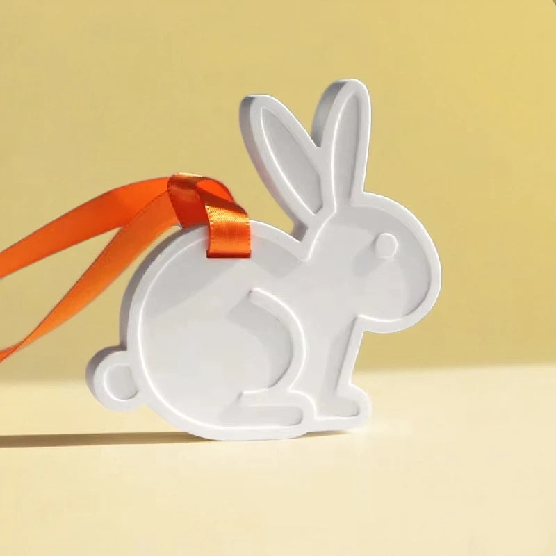 Customized Ceramic Cartoon Rabbit Pendant Fragrance Stone Home Air Freshener Car Interior Aromatherapy Diffuser