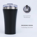 12Oz Thermos Coffee Mug Double Layer Vacuum Insulated Tumbler with Leakproof Lid Water Bottle for Sports Gym and Office Use