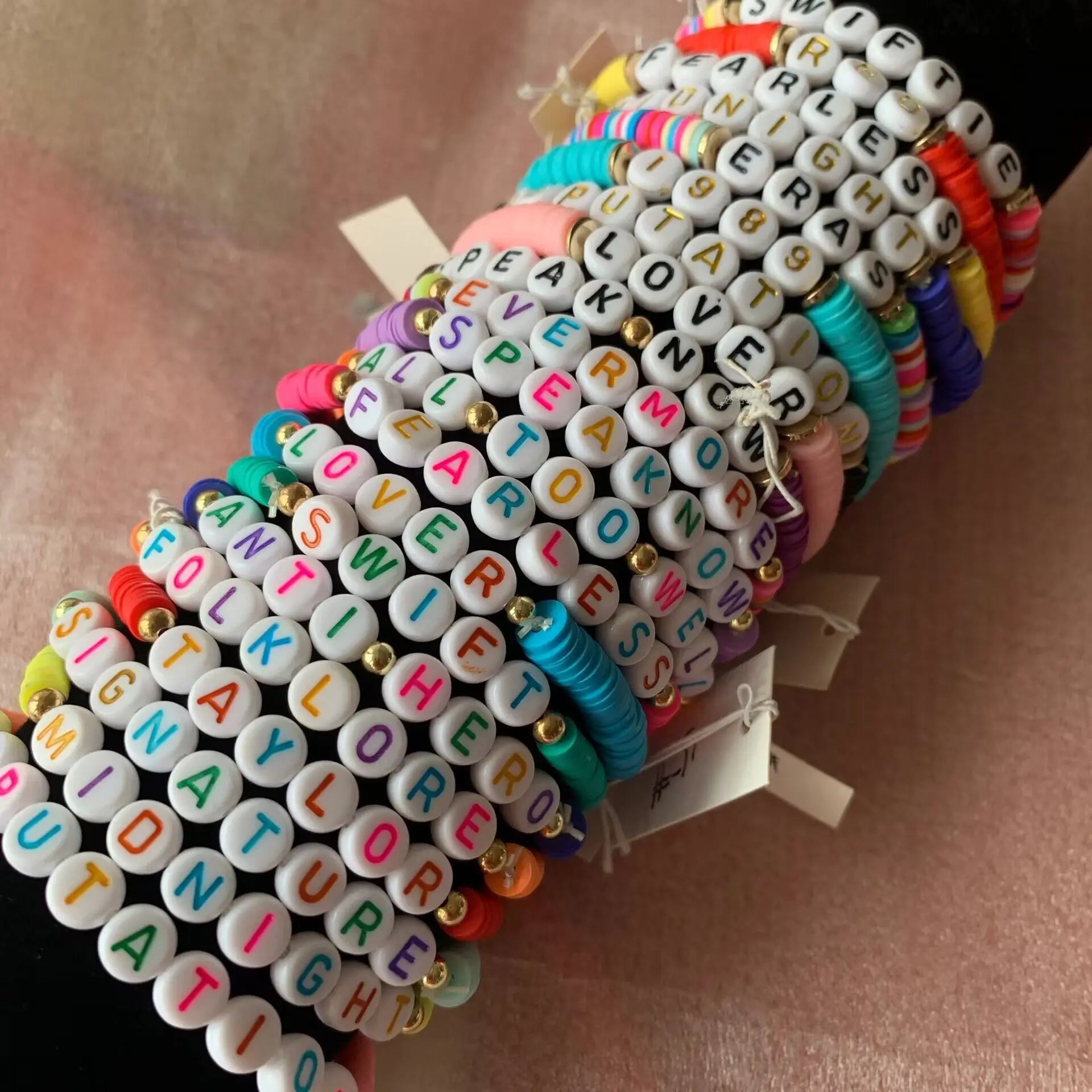 HP Taylorr Swift Friendship Bracelets Beads of Rice Bracelet Letter Bracelet Name Custom