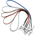 Multi Purpose Premium Pu Leather Strap Custom Logo Long Neck Keychain Leather Lanyard