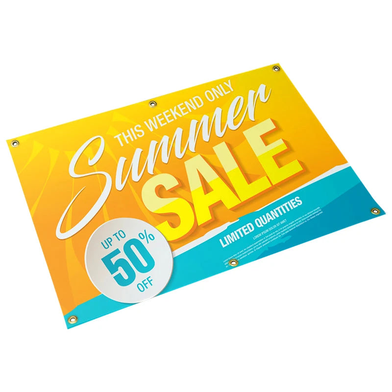 Custom Printed Large Size Vinyl Banners Outdoor Promo Signs PVC Vinyl Banner Trade Show Vinyl Mesh Banner