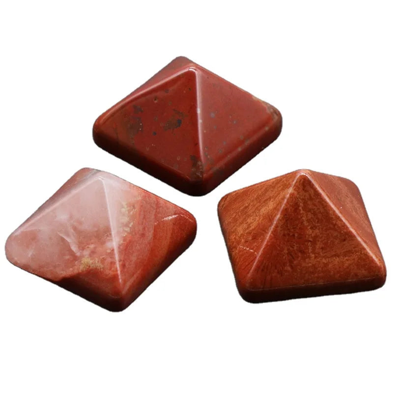 HZ Wholesale Crystal Crafts Natural Quartz Crystals Healing Stones Red jasper Pyramid for Home Decoration