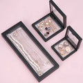 3D Clear PE Film Plastic Floating Frame Acrylic Medal Bangle Bracelet Jewelry Organizer Box Display Case Gift Boxes Packaging