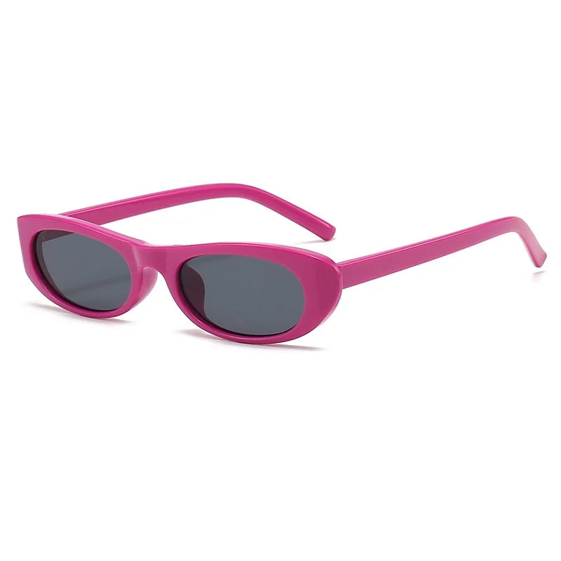 99396 Women's Retro Macaron Sunglasses Blue Small Frame Oval Shaped 2024 Wholesale Fashion Sun Glasses for Ladies