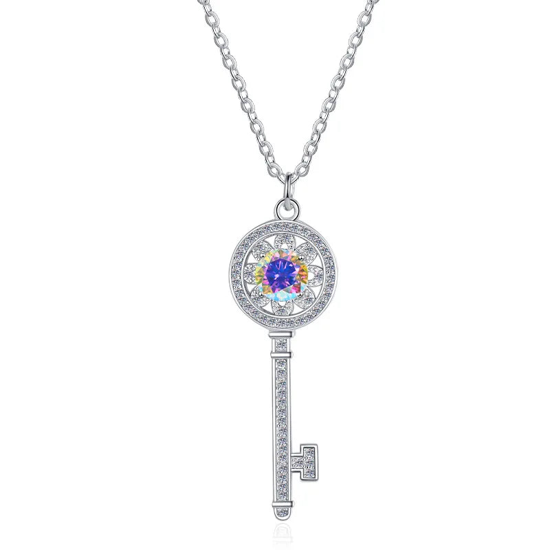 Moissanite Necklace for Women 925 Sterling Silver 1CT D Color VVS1 Diamond Pendant Chain18+2GRA Certified Perfect Jewelry Gifts