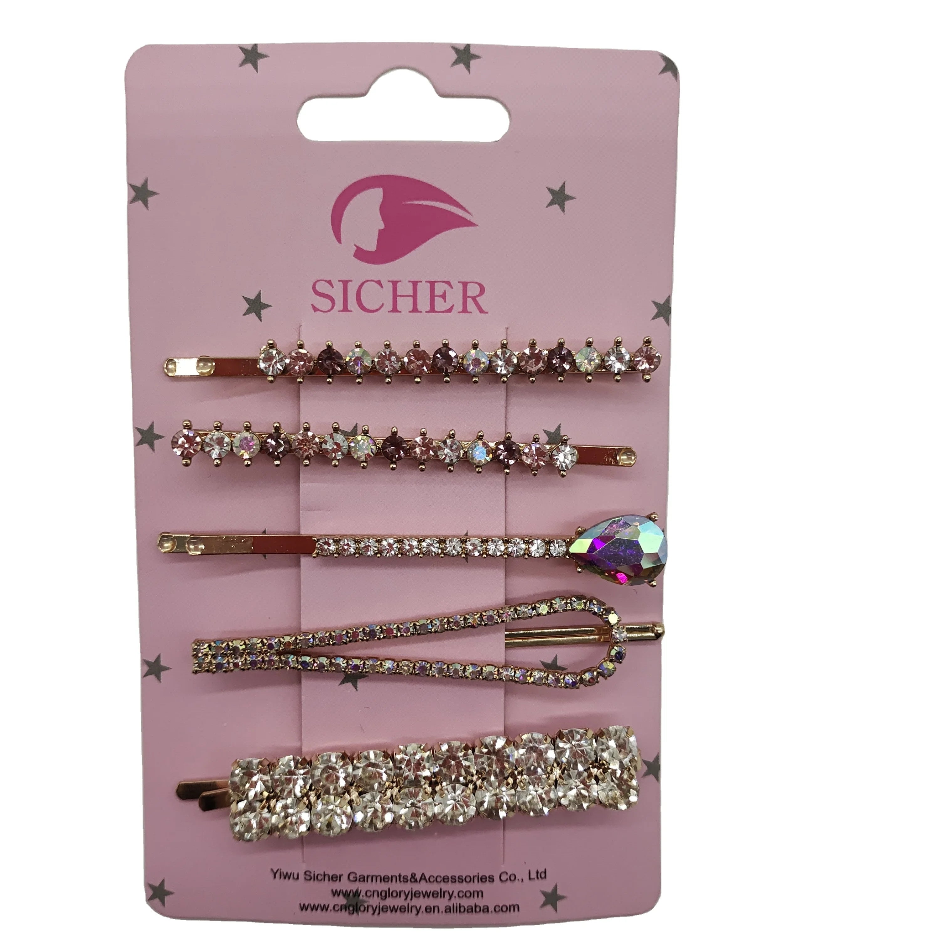 Fashion Womens Hair Accessories French Bridal Crystal Pearl Hair Clips Cubic Zircon Gemstone Rhinestone Hair Pins