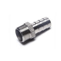 304 Stainless Steel Hexagonal Hose Connector Reducer 6 Points Male Thread Barb Leather Insert Bamboo Joint for Low Pipe Fittings