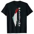 Fitspi Palestinian Map Patterns Palestine in Arabic T Shirts Streetwear Short Sleeve Birthday Summer Style T-shirt Wholesale