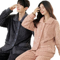 New Shu Velvet Women Jacquard Pajamas Ladies Homewear Two-piece Set Button Down 2-pcs Set Pajamas Unisex