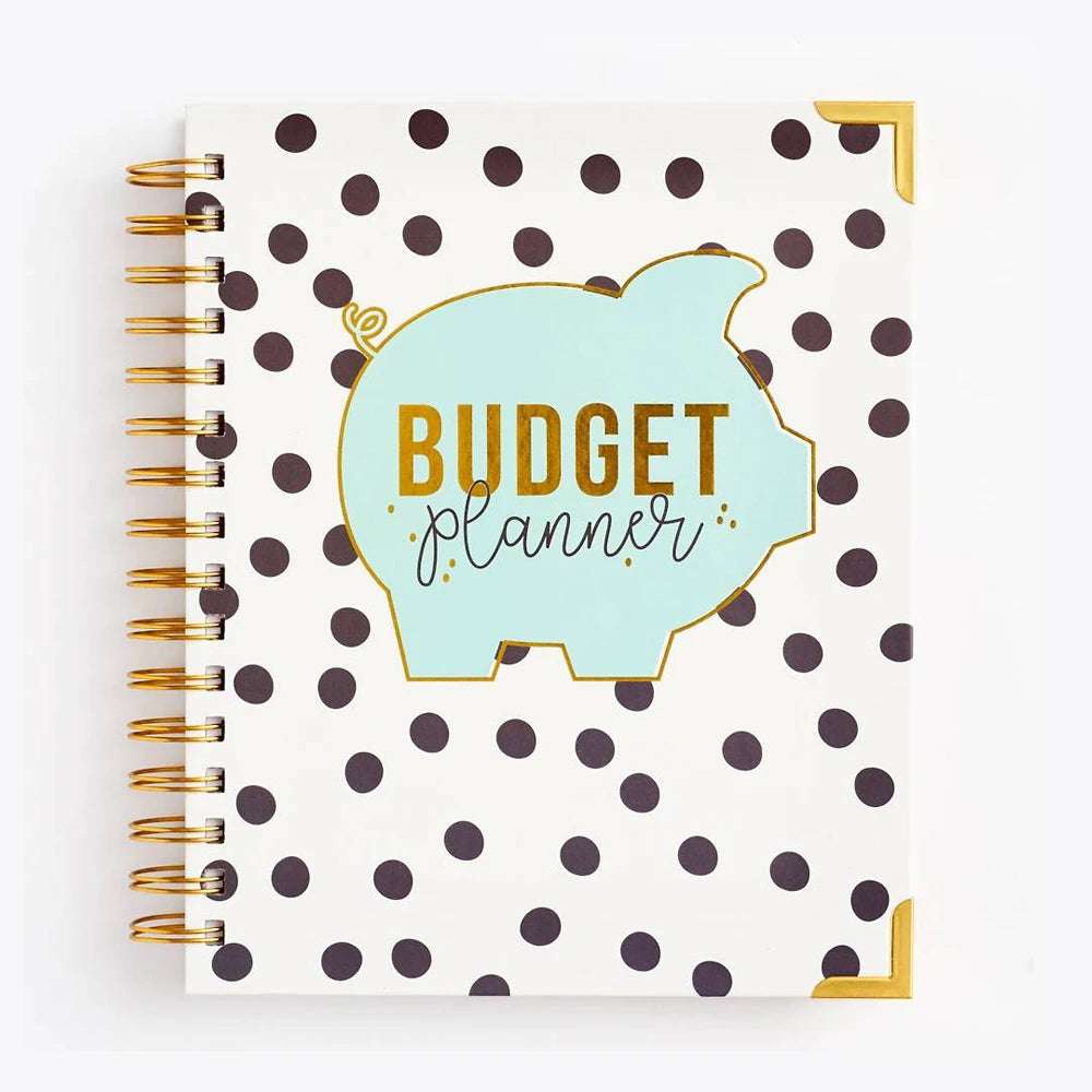 2024 Custom A5 Budget Planner Sublimation Spiral Notebook with Leather and PVC Cover Agenda Bill Account Tracker Box Packing