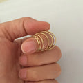 Premium Jewelry Accessories Simple Smooth Gold Ring 1mm Thickness 14K Gold Filled Circle Ring for Jewelry Making Findings