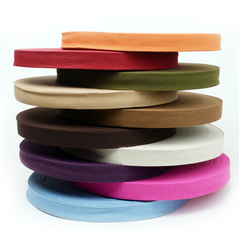 Factory Price Custom 25mm Twill Style Polyester Cotton Webbing Durable Embroidered Striped Pattern