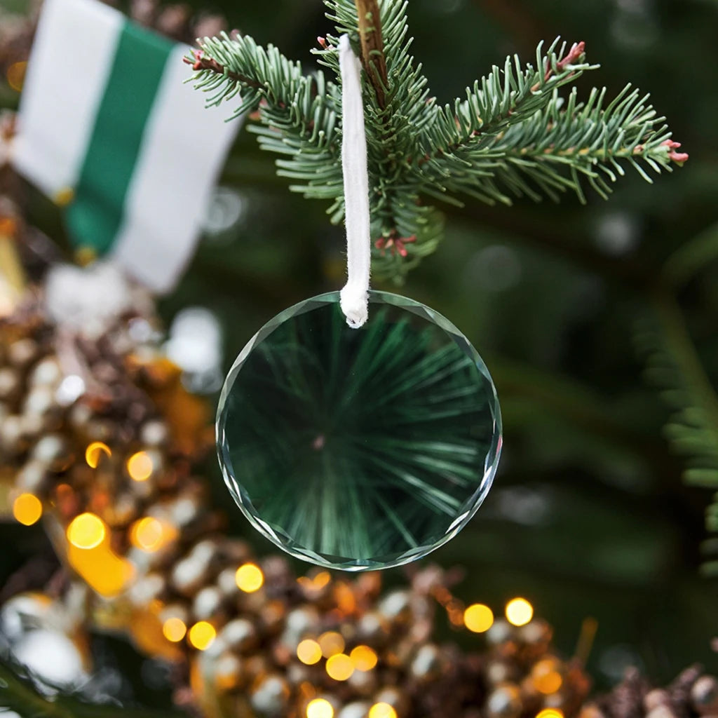 Wholesale Christmas Ornament Suppliers Customized Clear K9 Blank Round Crystal Pendant Christmas Tree Glass Ornaments