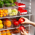 Saving Space Transparent Eco-Friendly Plastic Multifunction Refrigerator Bottle Organizer