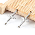 Religious Cross Pendant Two Side Through Hole Cross Charms With Shiny Crystal for DIY Bracelets and Necklace Jewelry Pendants