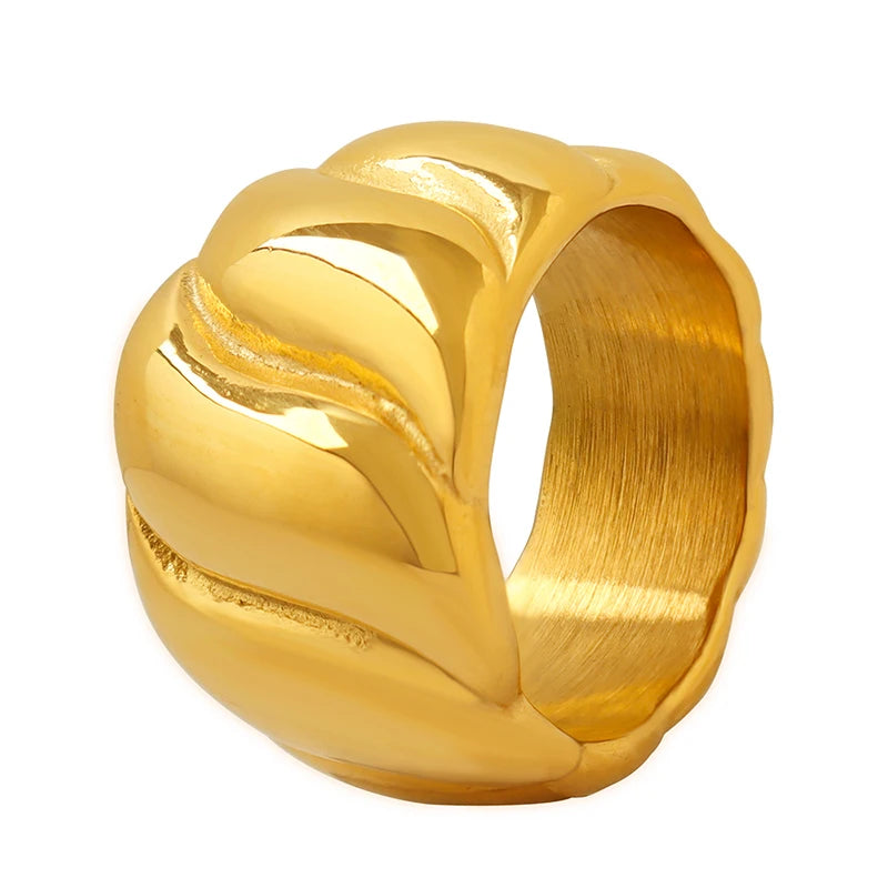 Factory Direct Supply Trendy Ring Waterproof Stainless Steel Surgical Couple Ring