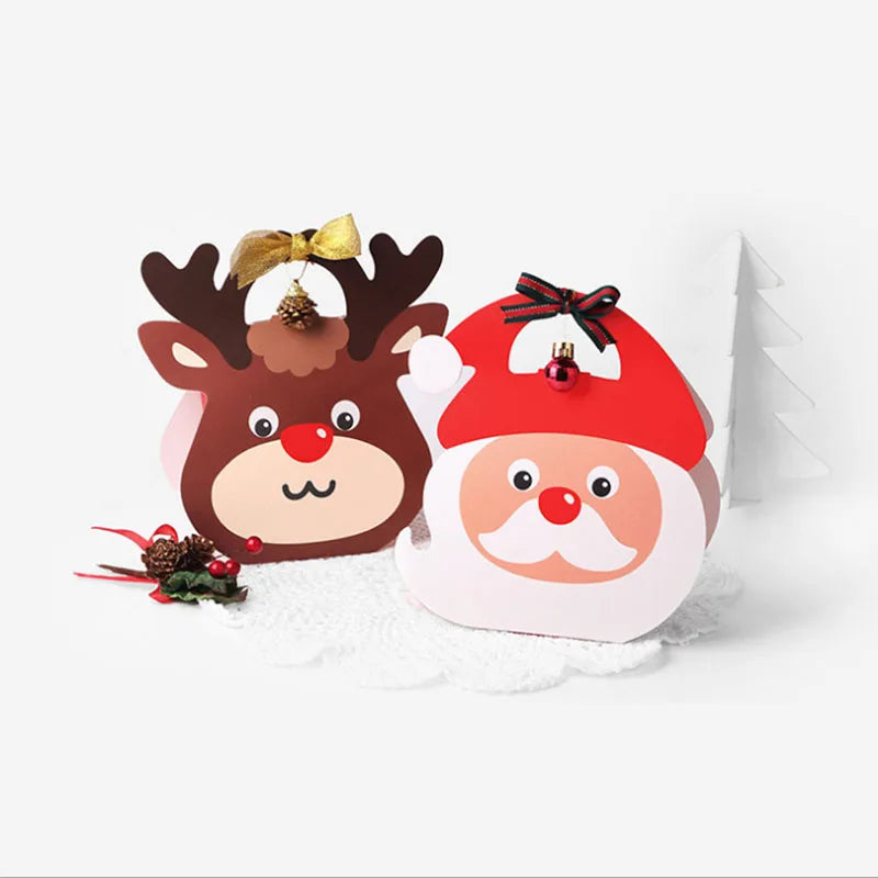 Christmas Santa Claus Design Portable Gift Box for Moon Cake Chocolate Pastry Candy Biscuit Packaging Quality Jewelry Boxes