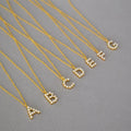 Eco-friendly Brass A-Z 26 English Letter Alphabet Pearl Initial Pendant Necklaces for Women