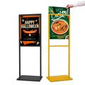 Hot Selling Factory Supply Menu square Base A3 A4 Floor Food Paper Holder Stand Adjustable KT Poster Tripod Frame Stand Display