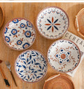 Newest Product Minimalist Style Ceramic 8/9 Inch Bowl 4 Patterns Under Glaze Household Restaurant Wholesale Tableware