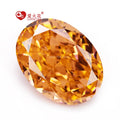 Top Quality Synthetic Cz Stone 5a+ Zircon 4k Crushed Ice Radiant Oval Cut Orange Change Rose Loose Cubic Zirconia