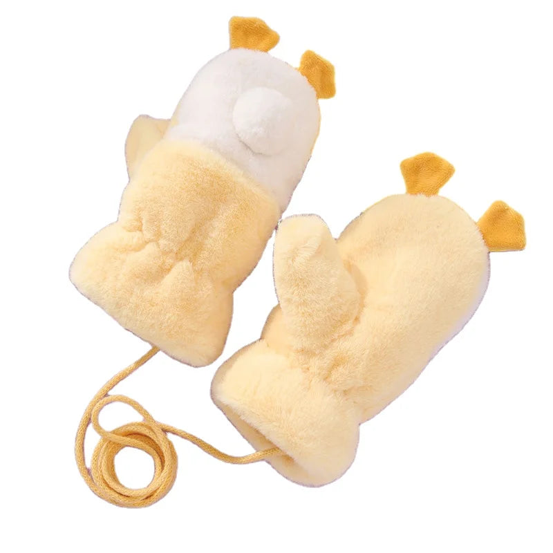 Wholesale Winter Warm Soft Fur Mittens Designed for Kids Outdoor Daily Wear and Cold Weather Protection Gloves