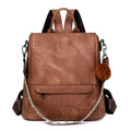2025 NEW 5 Colors Anti Theft Backpack for Women Leopard Laptop Backpacks Bags with Plush Ball Decoration for Ladies Women