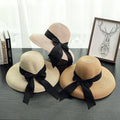 Straw Hat Big Bow Straw Beach Hat