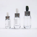 Wholesale 20ml 30ml 40ml Cosmetic Packaging Glass Serum Bottles Matte Clear Custom Color Screen Printing Dropper Bottle Rubber