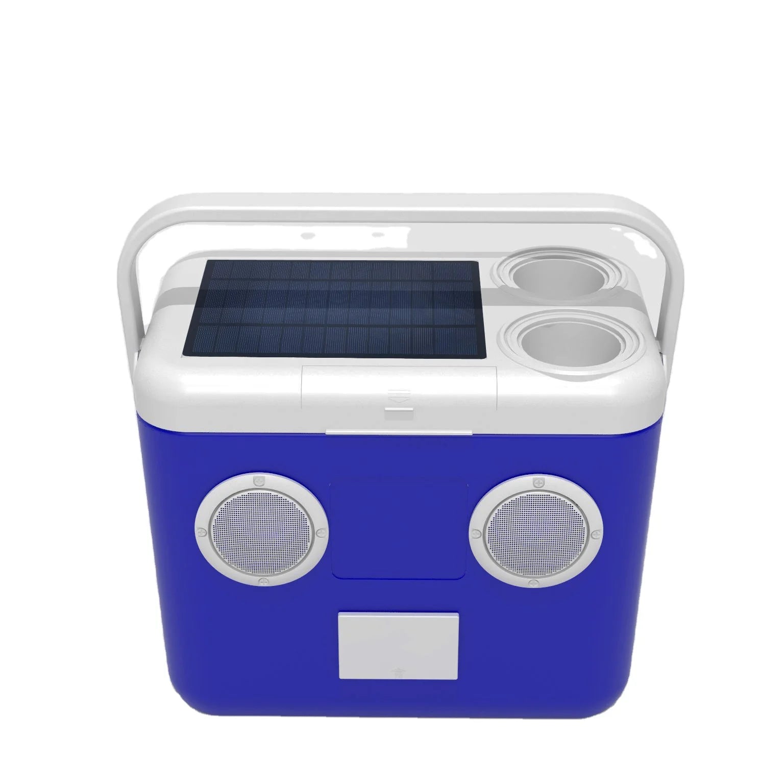 TR-Fashion Portable Cooler Box Chill Chest with Bluetooth Speaker Solar Panel Battery Power Bank FM Radio