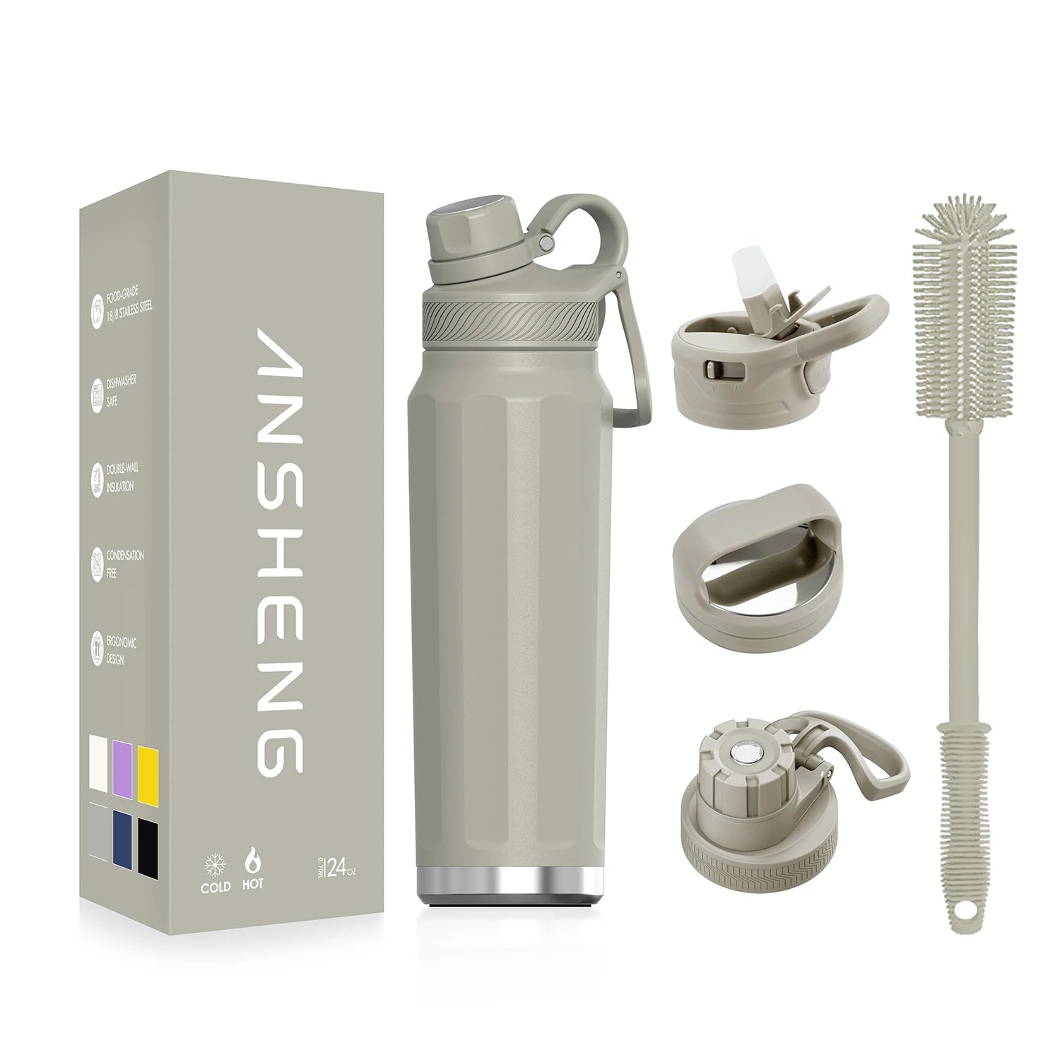 BPA Free Fashionable Double-Wall Vacuum Insulated Sport Water Bottle