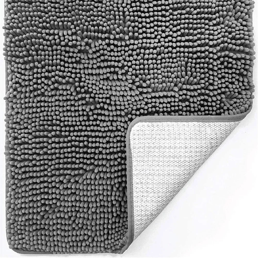 Yinzam Luxury Bath Rug for Kids Entrance Mat Bathroom Shower Tub Non-Slip Chenille Area Rugs Water Absorbent Doormat Door Rug