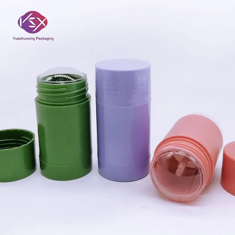 Yueshunxing Factory Wholesale 30g 40g Solid Empty Deodorant Container Round Matte Cosmetic Cream Jars Deodorant Stick Container