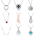 2025 New 925 Silver Rhodium Plated 5A Cubic Zirconia Women's Fashion Pendant Necklace
