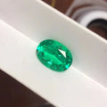 Wholesale Loose Laboratory Hydrothermal Emerald Colombia Vivid Green Oval Cut Lab Grown Emerald