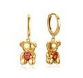 Milskye Modern Custom Jewelry Fine Fashion for Women 925 Silver 14K Gold Plated Teddy huggies Earrings