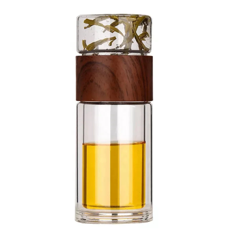 Tea Infuser Water Bottles Glass Tea Bottle  Glass Water Bottle With Tea Infuser