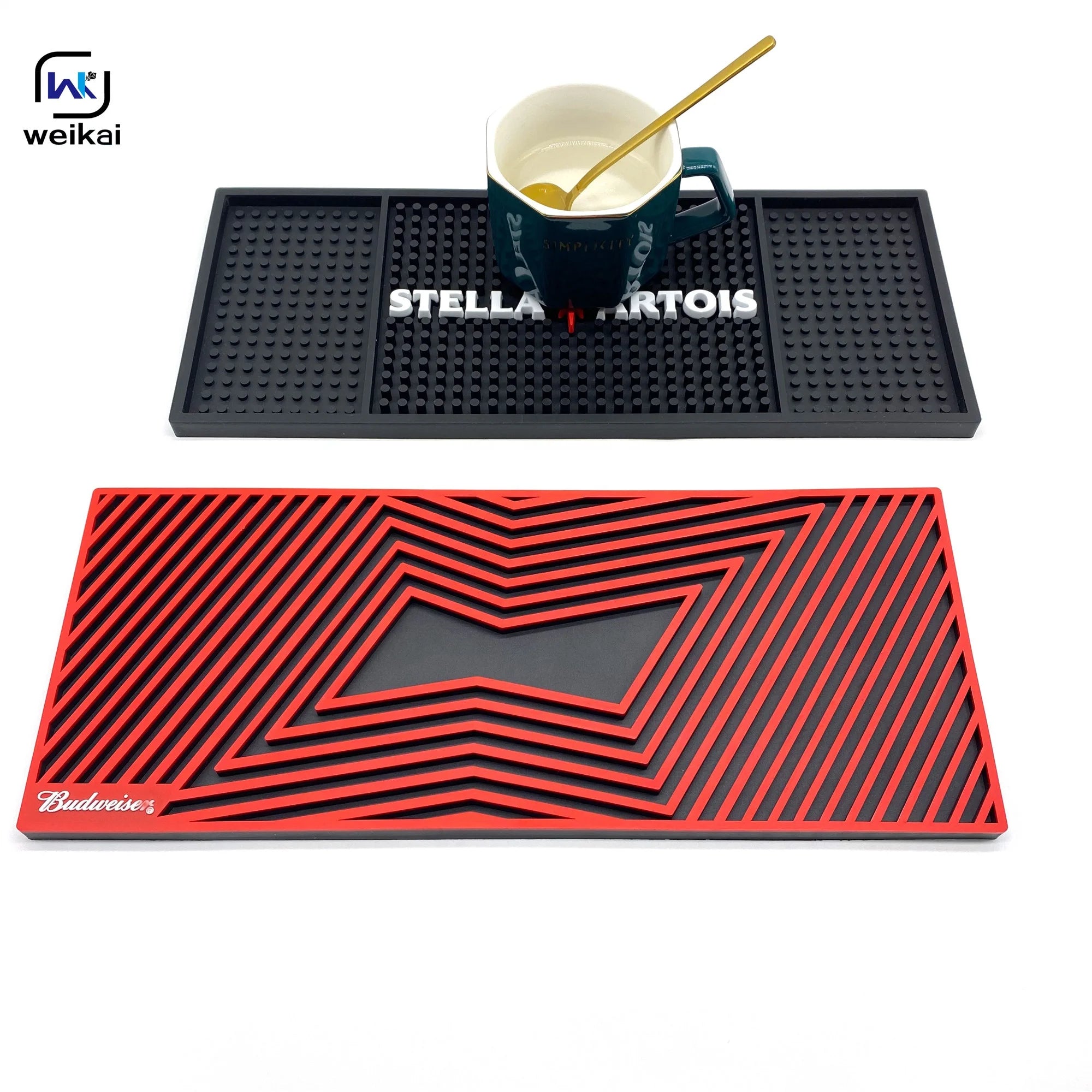 Barware Rubber bar Mat Beer Branded logo bar Mats Advertising 3D Logos