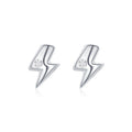 Hot Sale Minimalist 925 Sterling Silver Mini Cute Lighting Stud Earrings for Women