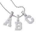Wholesale Hip Hop Style Jewelry Iced Out 925 Sterling Silver VVS Mossanite Moissanite A-Z Initial Letter Pendant for Men Chain
