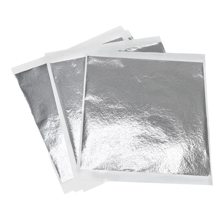 Best Quality 14*14cm Imitation Silver Leafing Sheets for Home Furniture and Wall Decorating Silver Foil Paper