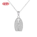 Wholesale 2024 Custom Religious Cross Pattern Cubic Zirconia 925 Sterling Silver Fine Chains Necklaces