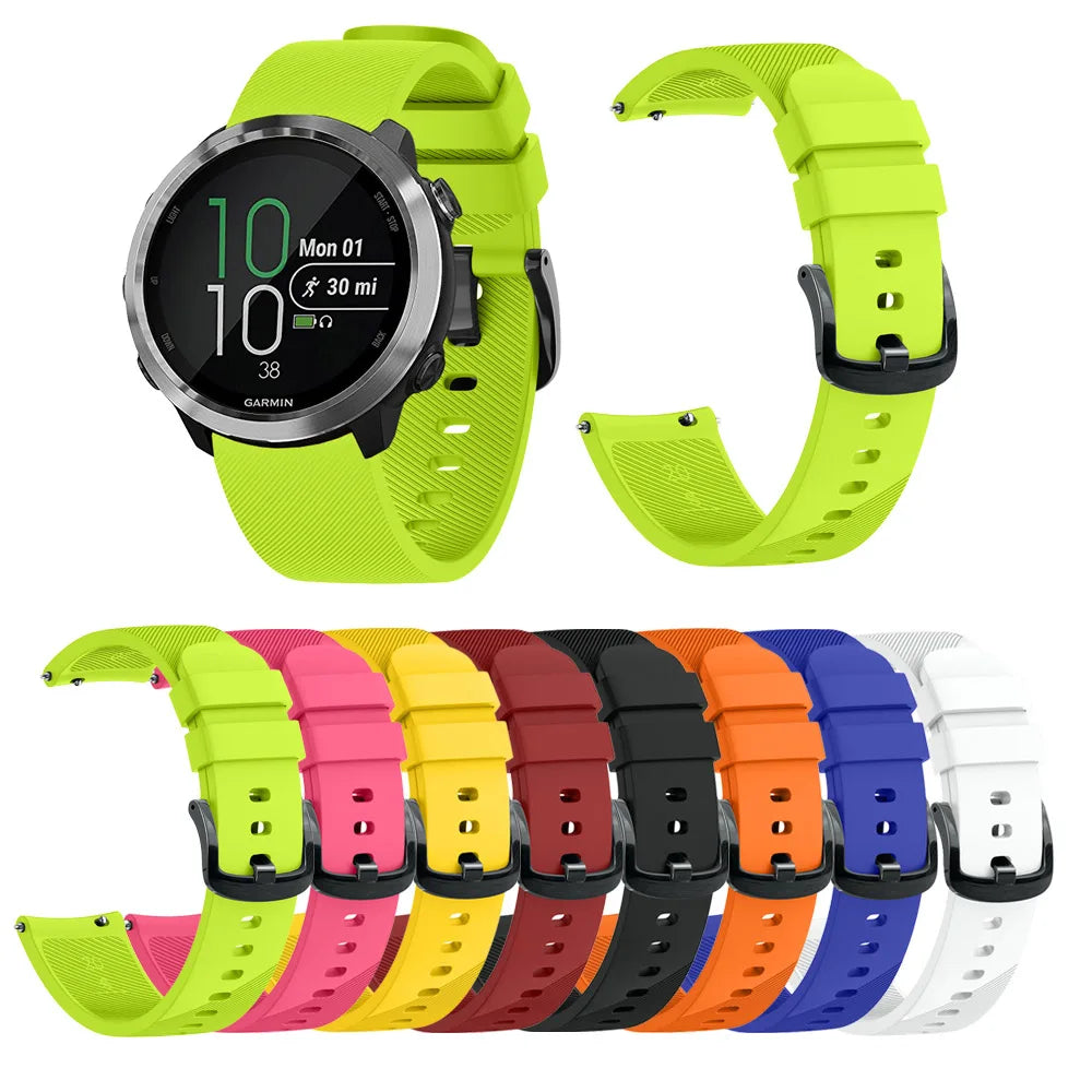 ShanHai for Garmin Forerunner 245 Bands Replacement Accessory Colourful Silicone Bracelet Strap Band for Garmin Forerunner 645