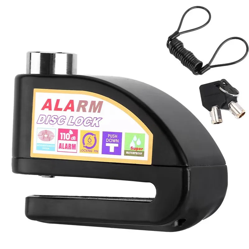 Anti-theft Portable Mountain Bike Keyless Security Alarm Bicycle Lock Electric Scooter Lock Disc Brake Bicycle Lock