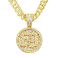 Hot Selling Personality Street Hip Hop Style Pendant Turntable Number 69 Necklace Cuban Chain Jewelry Punk Men and Women Gift