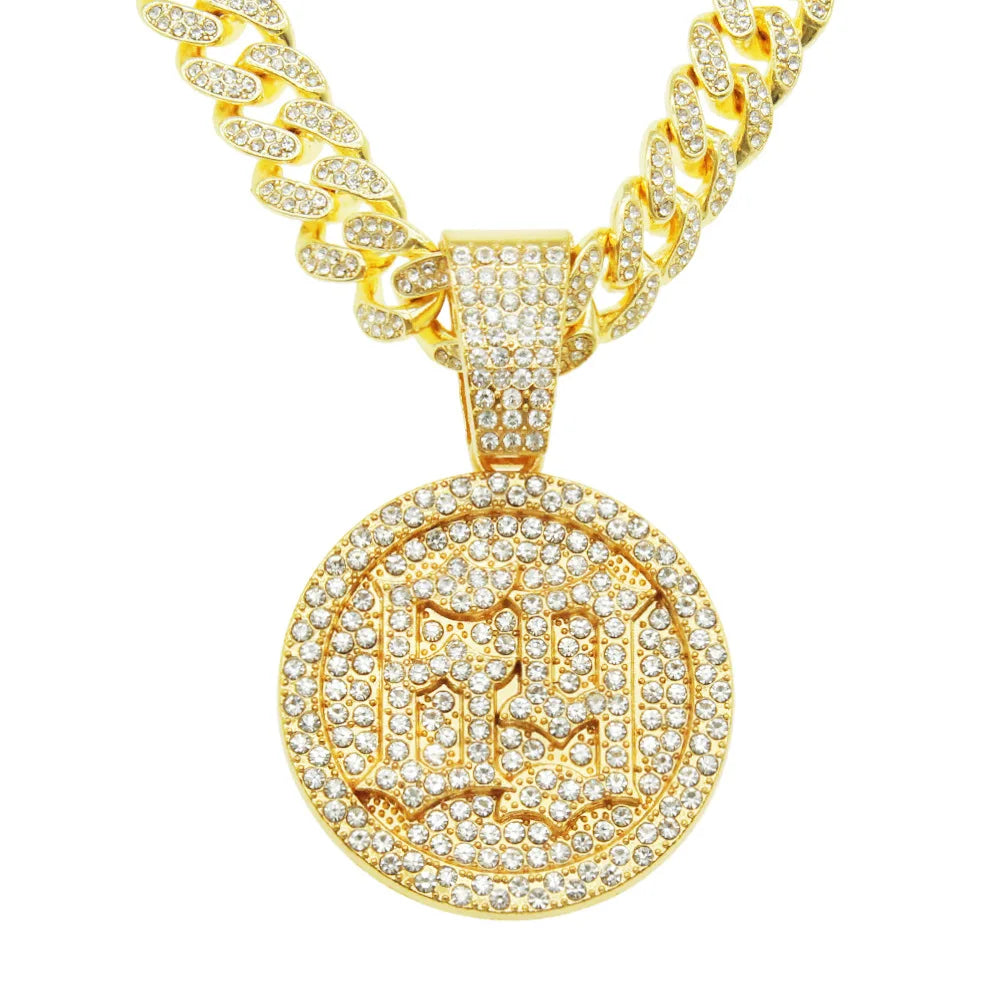 Hot Selling Personality Street Hip Hop Style Pendant Turntable Number 69 Necklace Cuban Chain Jewelry Punk Men and Women Gift